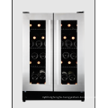 Fan cooling wine cooler with stainless door frame